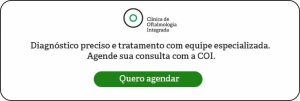 Banner com o botão de agende sua consulta