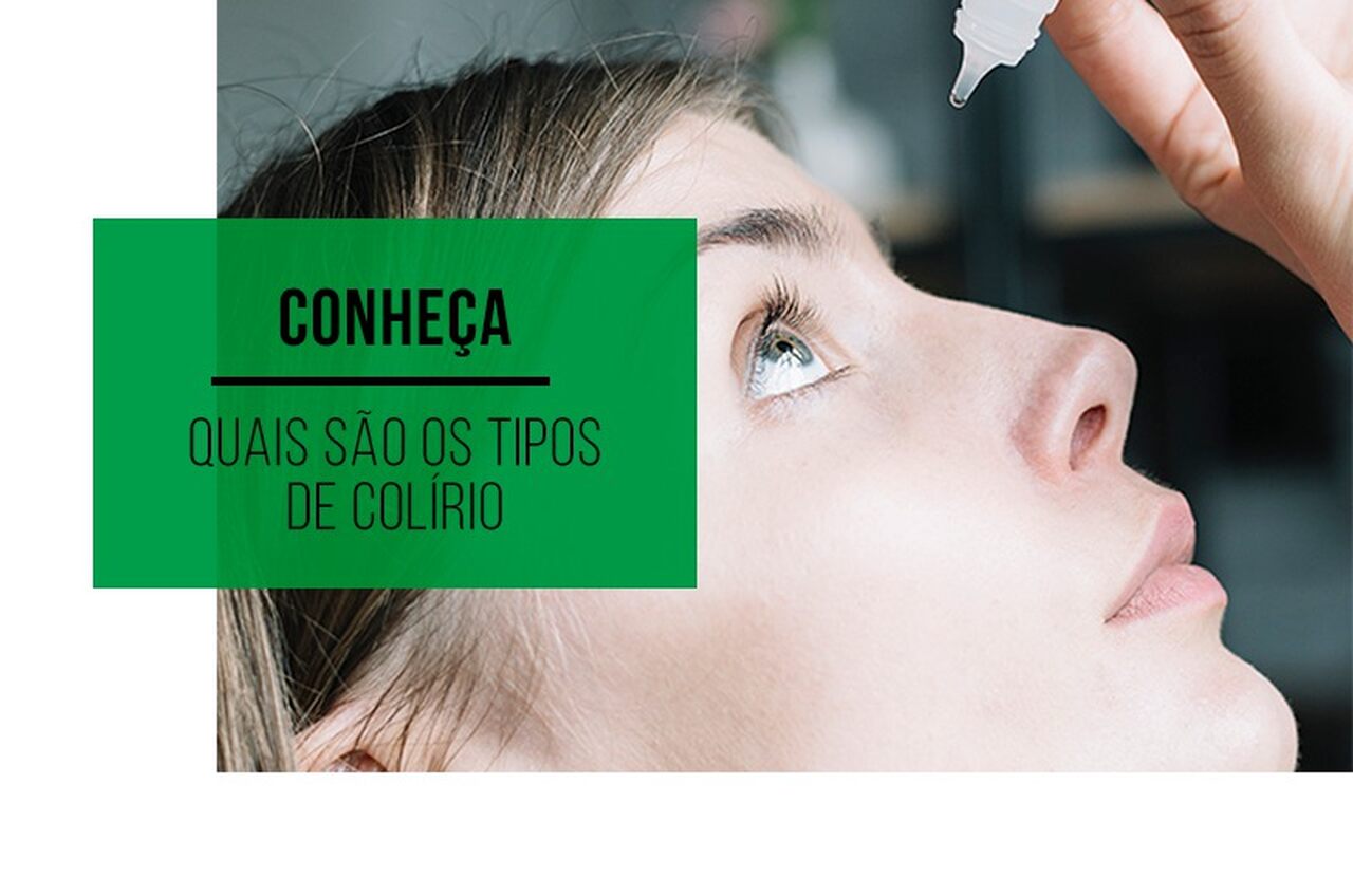 mulher aplicando um dos tipos de colírio que existem